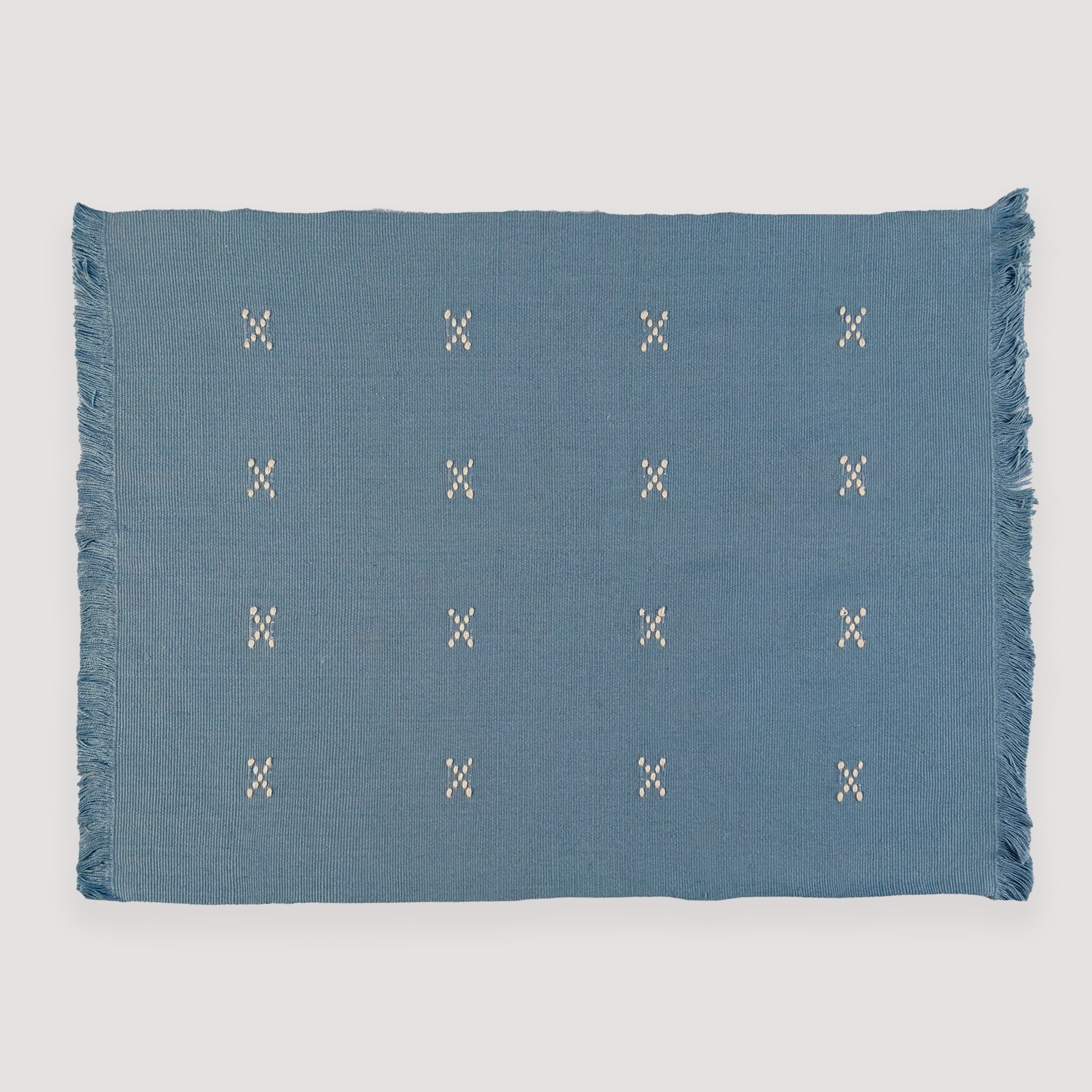 Mexa Slate Blue // Set of 4 Cotton Placemats - MDRNX